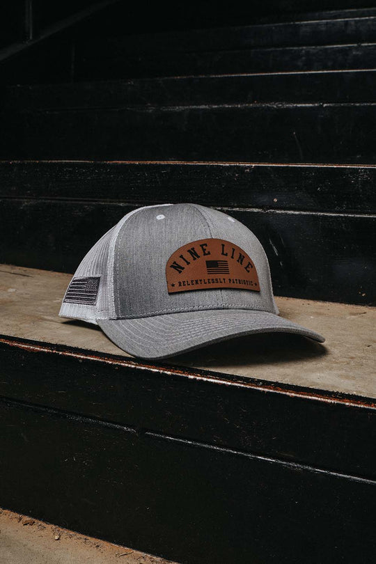 Leather Nine Line Patch Snapback Hat Collection - Nine Line Apparel