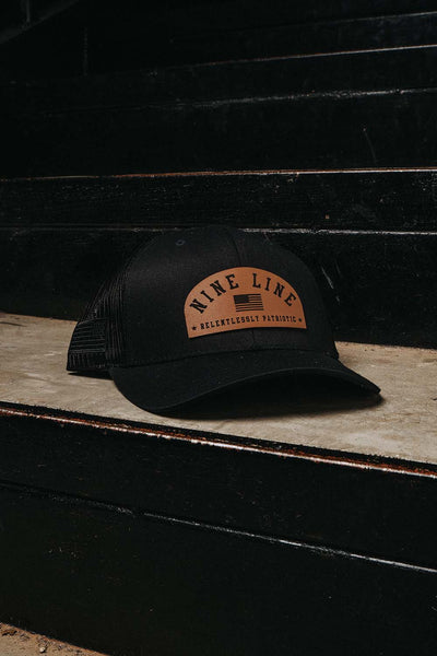 Leather Nine Line Patch Snapback Hat Collection - Nine Line Apparel