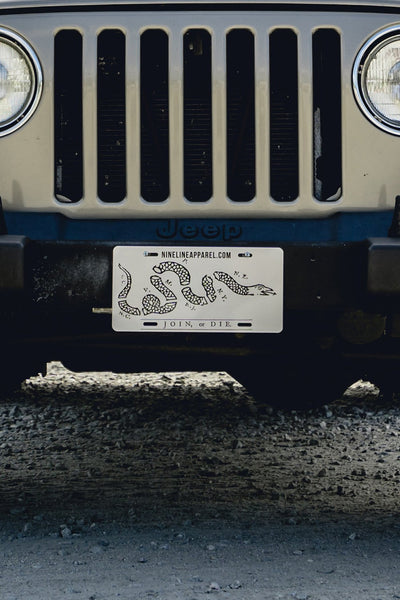 License Plate - Join Or Die - Nine Line Apparel