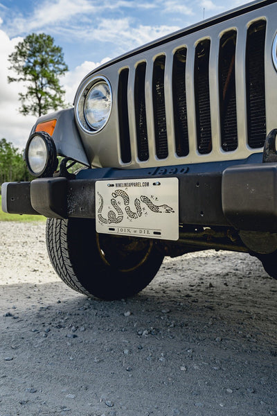 License Plate - Join Or Die - Nine Line Apparel