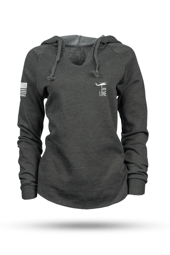 Lightweight Women's V-neck Hoodie - America - Nine Line Apparel