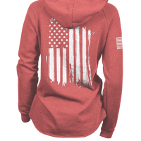 America - Lightweight Women's V-Neck Hoodie