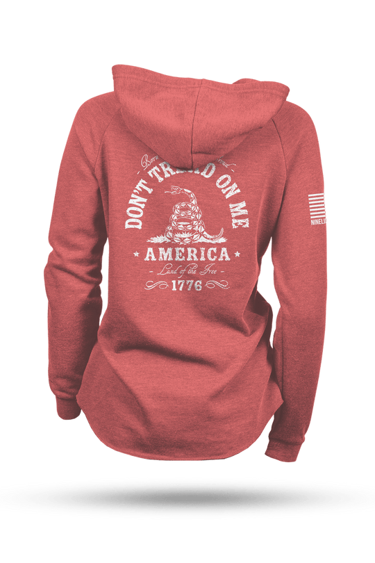 Lightweight Women's V-neck Hoodie - Don't Tread on Me - Nine Line Apparel