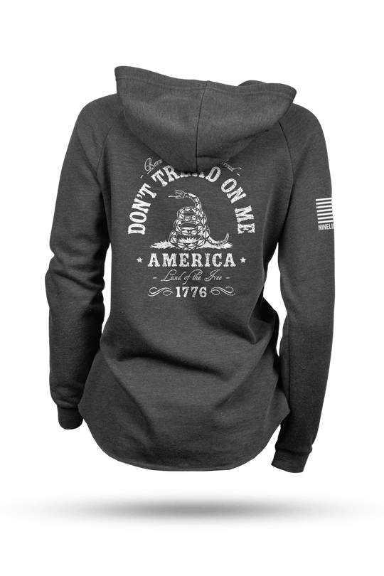 Lightweight Women's V-neck Hoodie - Don't Tread on Me - Nine Line Apparel