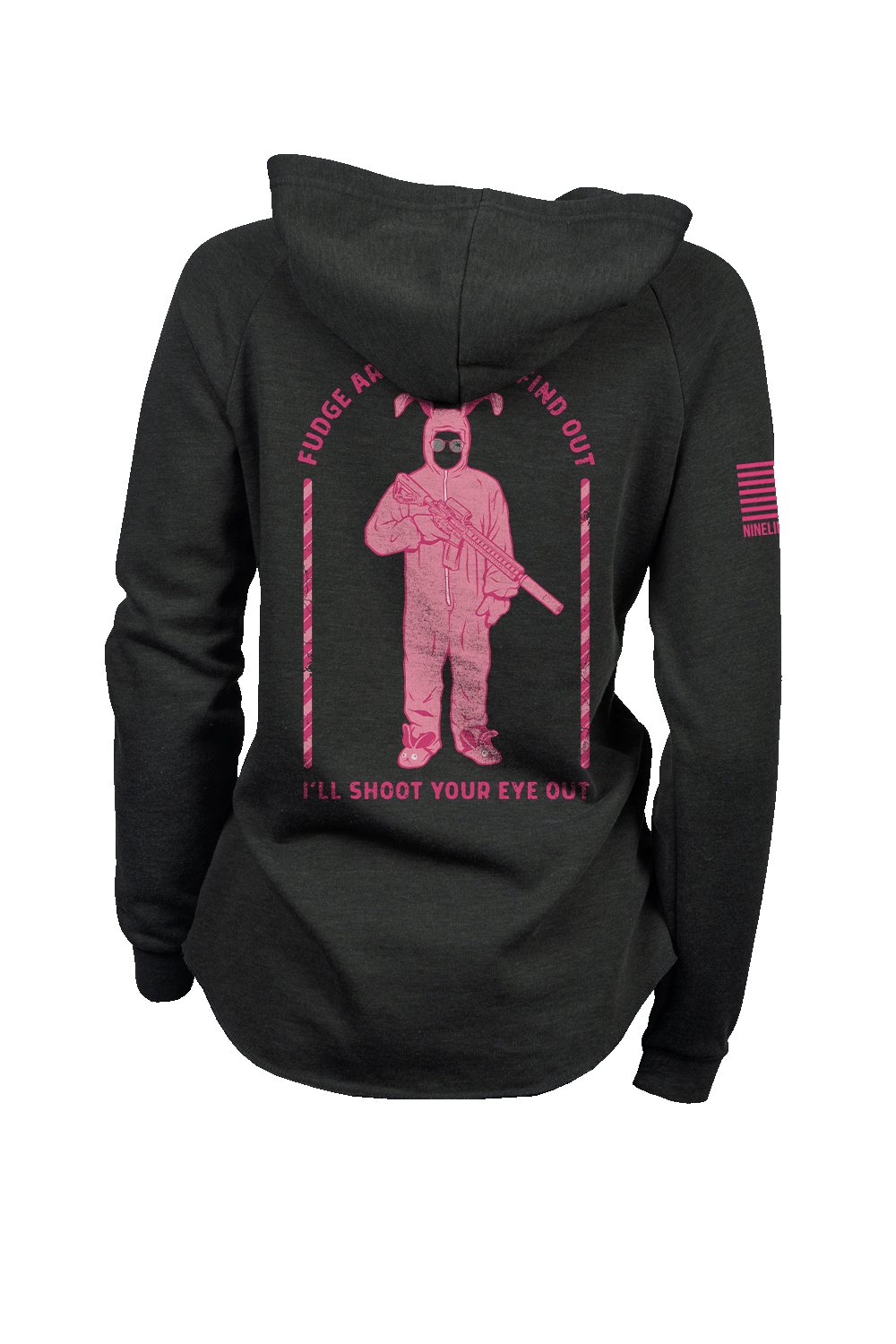 Lightweight Women's V-neck Hoodie - FUDGE AROUND - Nine Line Apparel