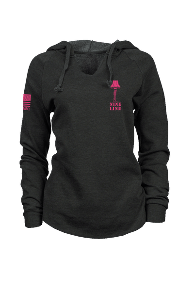Lightweight Women's V-neck Hoodie - FUDGE AROUND - Nine Line Apparel