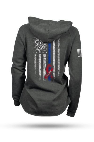Lightweight Women's V-neck Hoodie - Rincon Police - Hudson - Nine Line Apparel