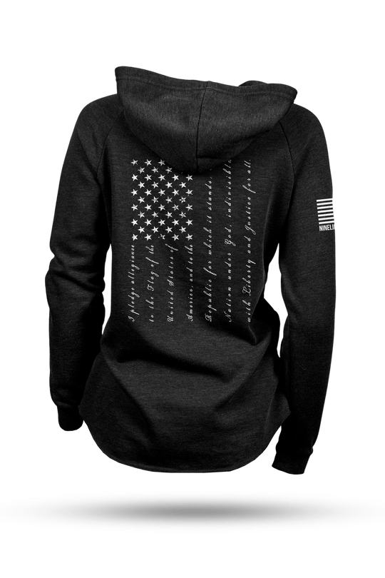 Lightweight Women's V-neck Hoodie - The Pledge - Nine Line Apparel