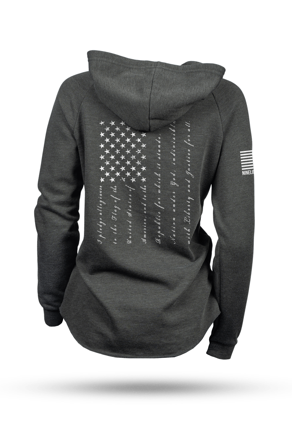 Lightweight Women's V-neck Hoodie - The Pledge - Nine Line Apparel