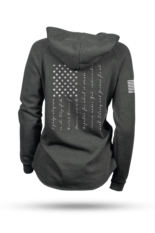 Lightweight Women's V-neck Hoodie - The Pledge - Nine Line Apparel