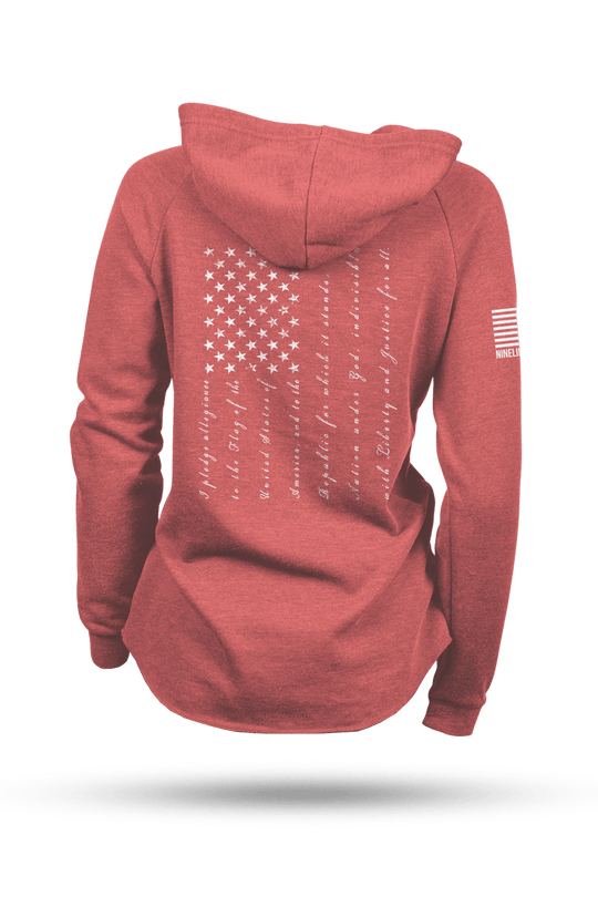 Lightweight Women's V-neck Hoodie - The Pledge - Nine Line Apparel