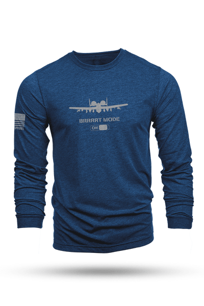 Long Sleeve Tri-Blend - BRRRRT MODE - Nine Line Apparel