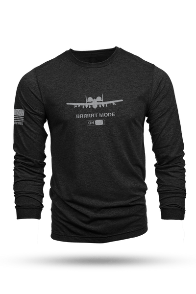 Long Sleeve Tri-Blend - BRRRRT MODE - Nine Line Apparel