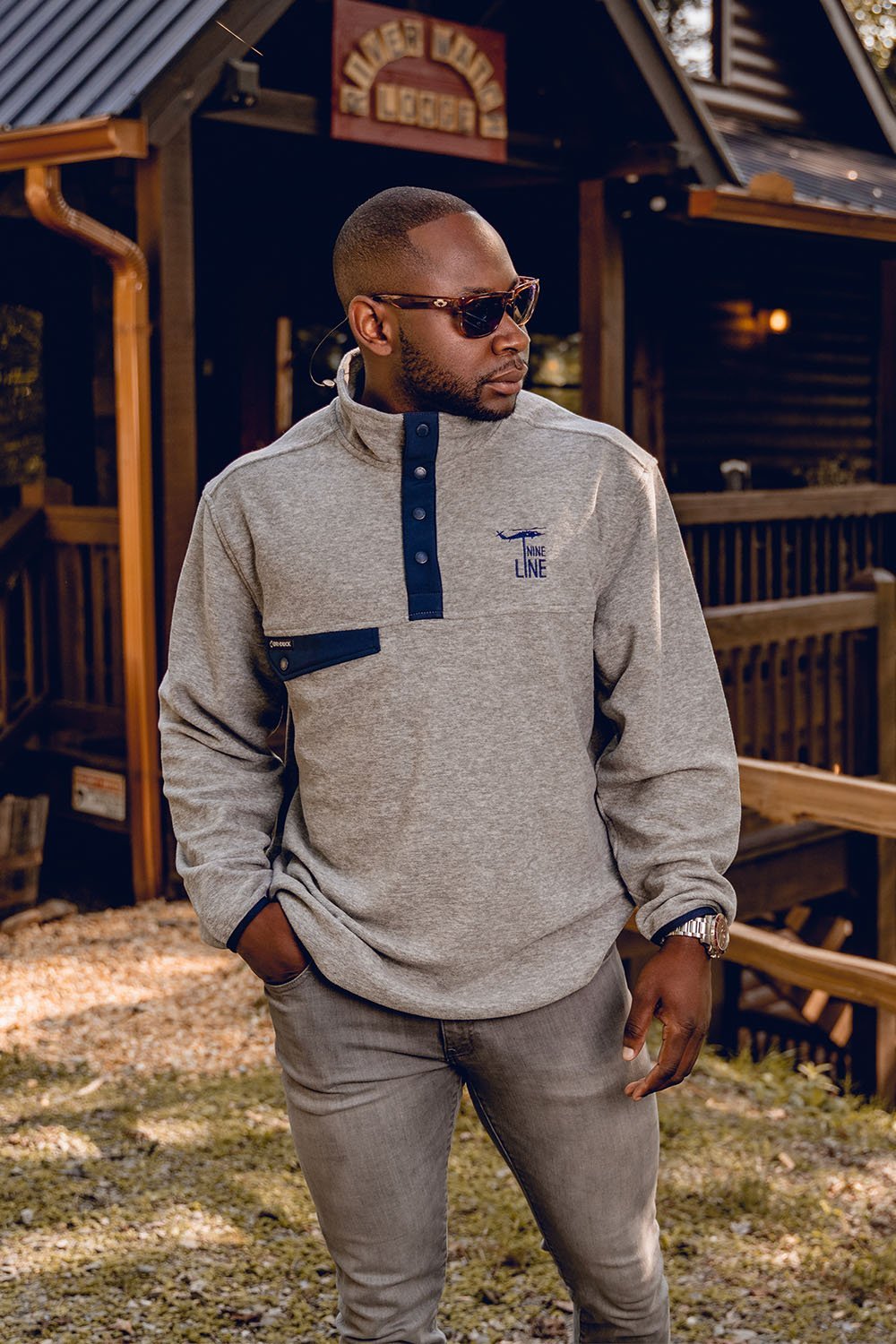 Men's 4 Button Fleece Pullover - Nine Line Apparel