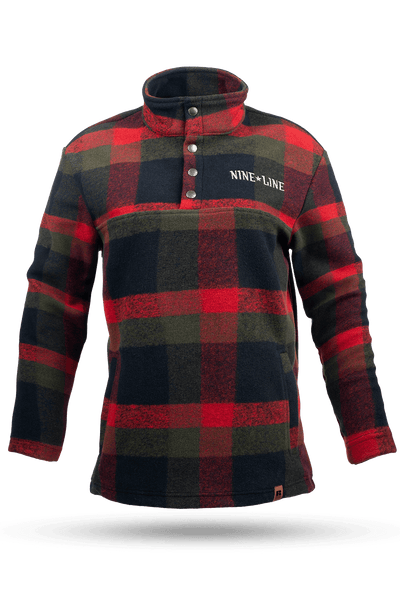 Men's Flannel Snap Pullover - Nine Line Apparel