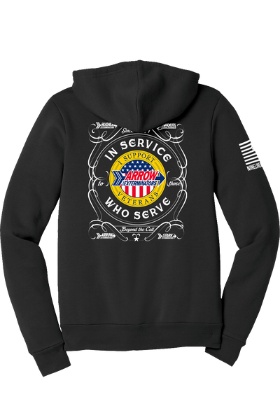 Men's Full-Zip Hoodie - Arrow Exterminators - Nine Line Apparel