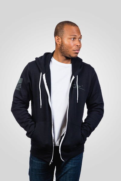 Men's Full-Zip Hoodie - Oz-Be The Calm - Nine Line Apparel