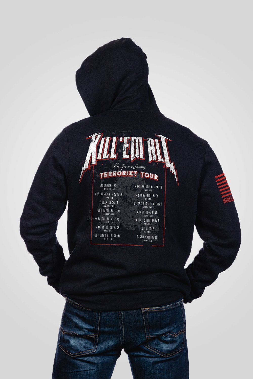 Men's Full-Zip Hoodie - Tig Kill 'Em All - Nine Line Apparel