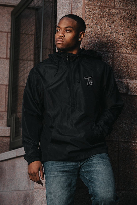 Men's Hooded 1/4 Zip Windbreaker - Nine Line Apparel