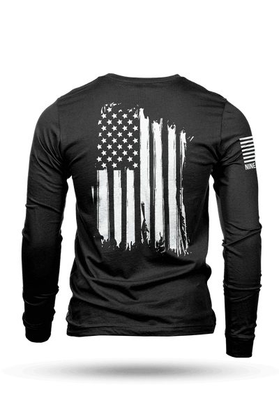 American Flag Men's Shirt, Long Sleeves - Nine Line Apparel