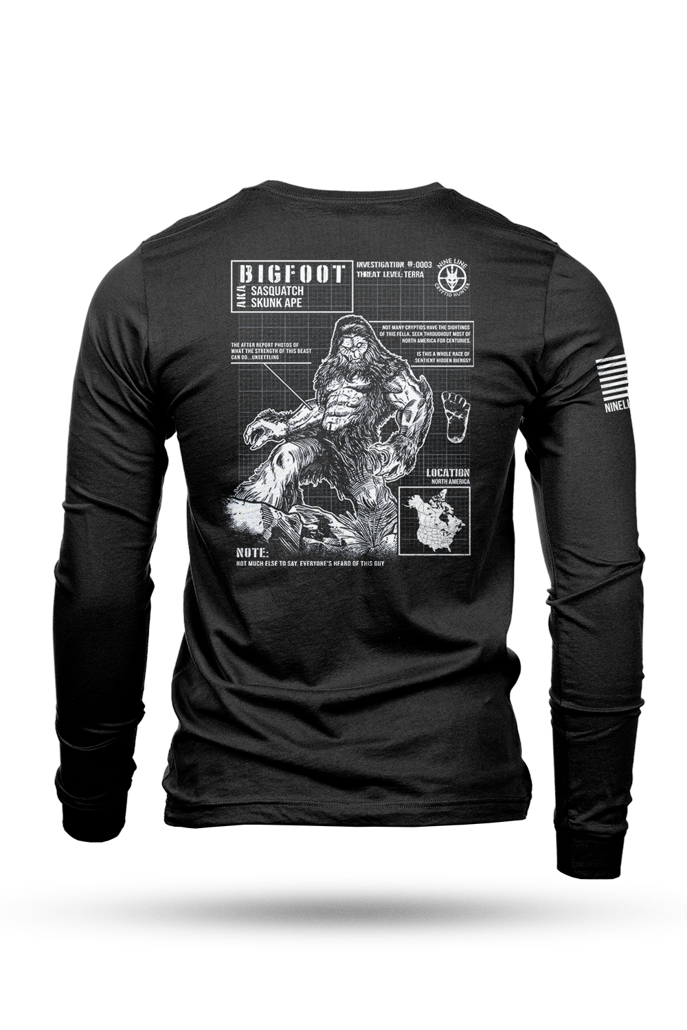 Men's Long Sleeve - Bigfoot (NLA Cryptid Hunters) - Nine Line Apparel