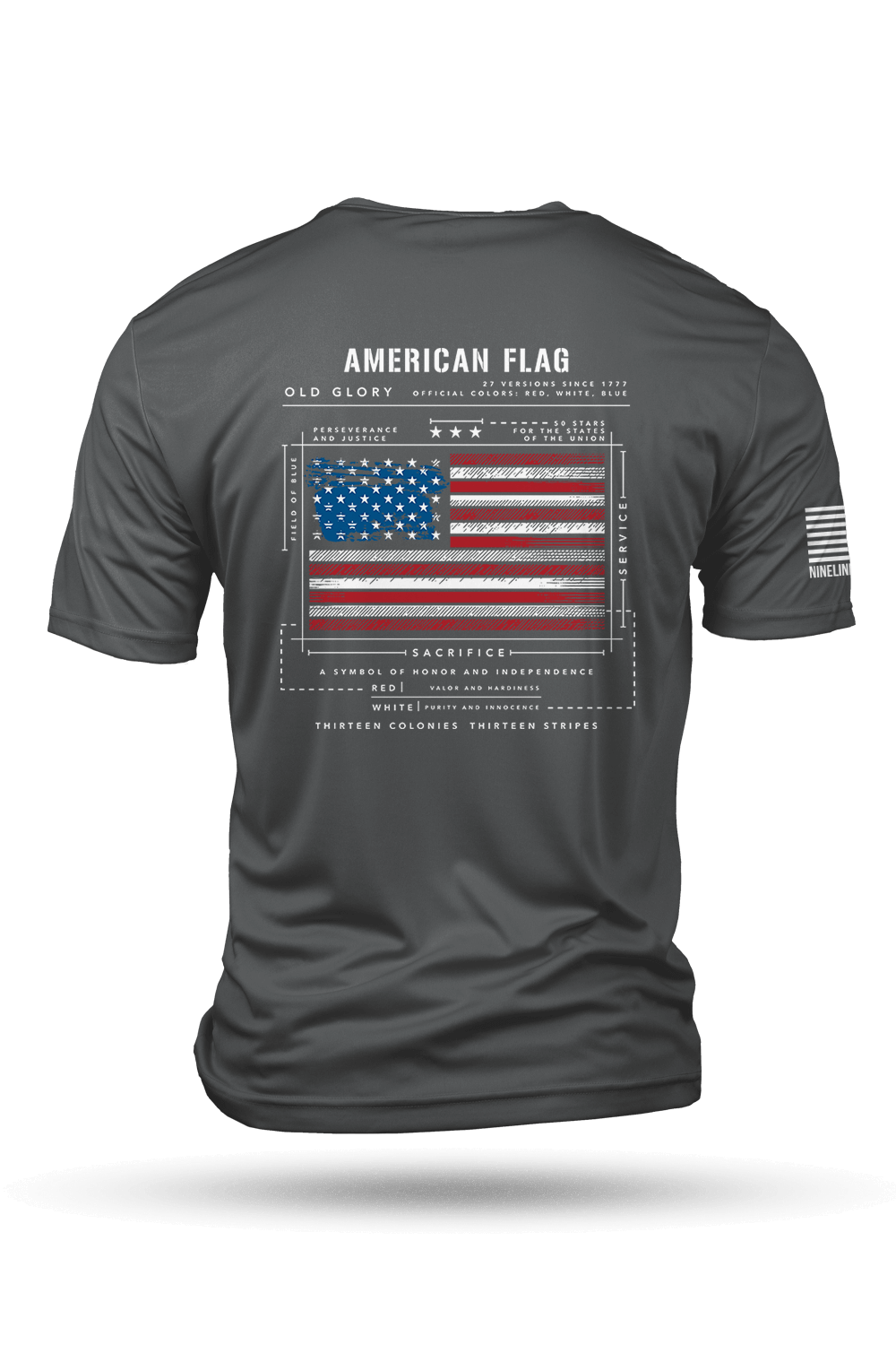 Moisture Wicking T-Shirt - American Flag Schematic – Nine Line Apparel Moisture Wicking T-Shirt - American Flag Schematic – Nine Line Apparel