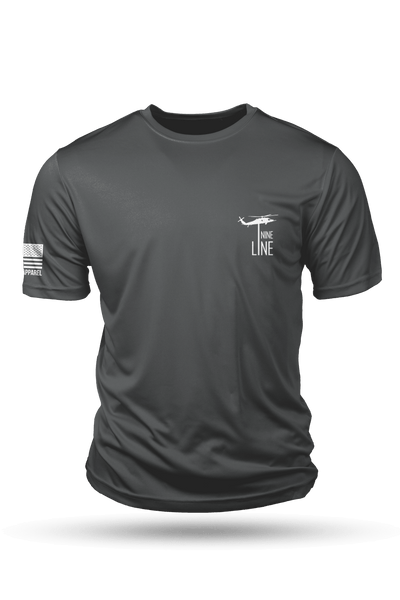 Men's Moisture Wicking T-Shirt - American Flag Schematic - Nine Line Apparel