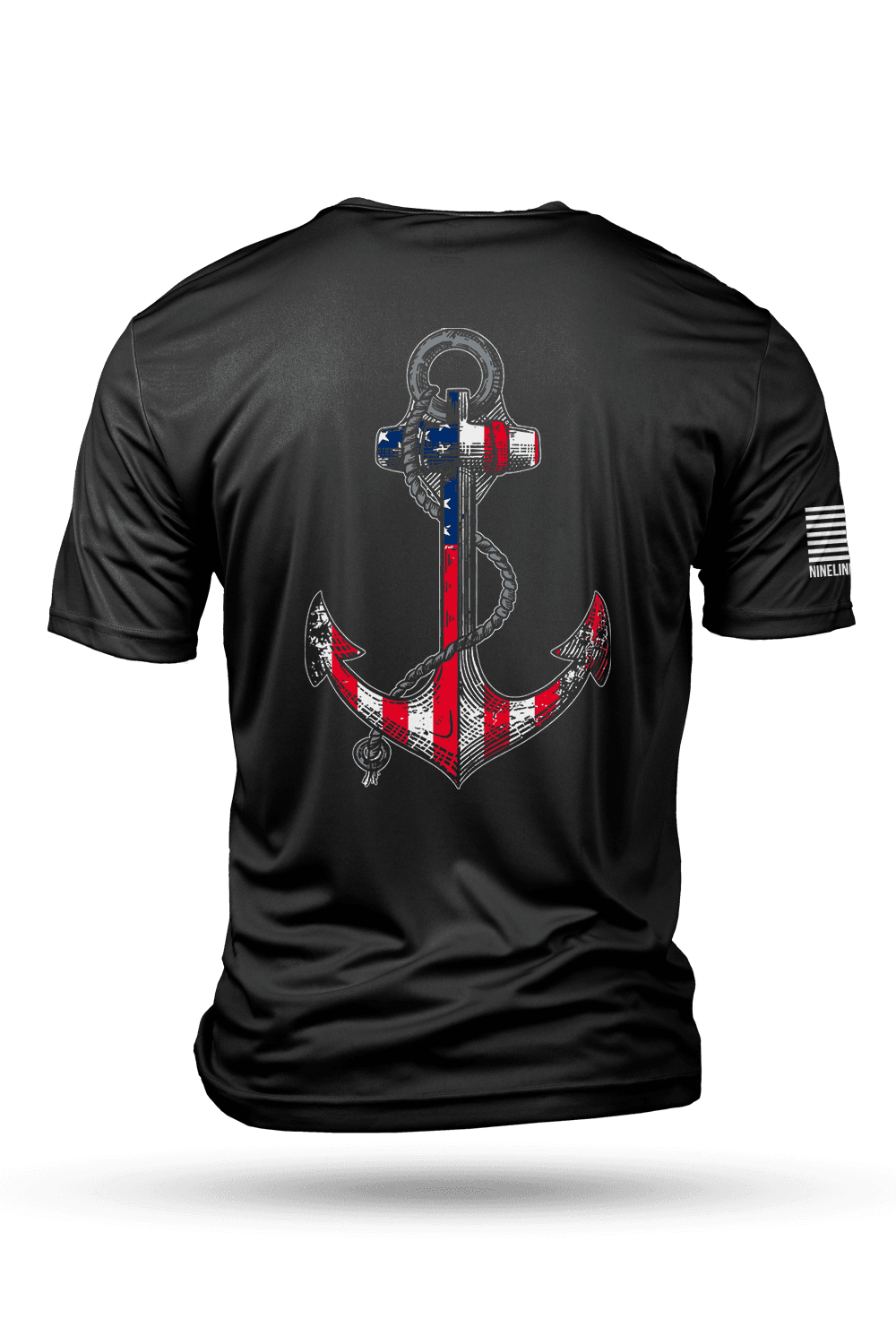 Men's Moisture Wicking T-Shirt - Anchor Flag - Nine Line Apparel