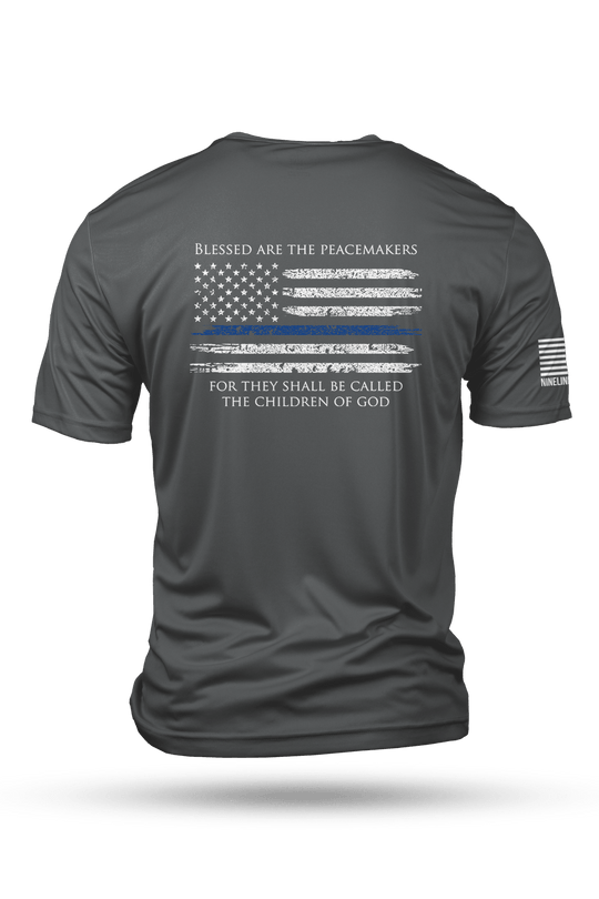 Men's Moisture Wicking T-Shirt - Thin Blue Line - Nine Line Apparel