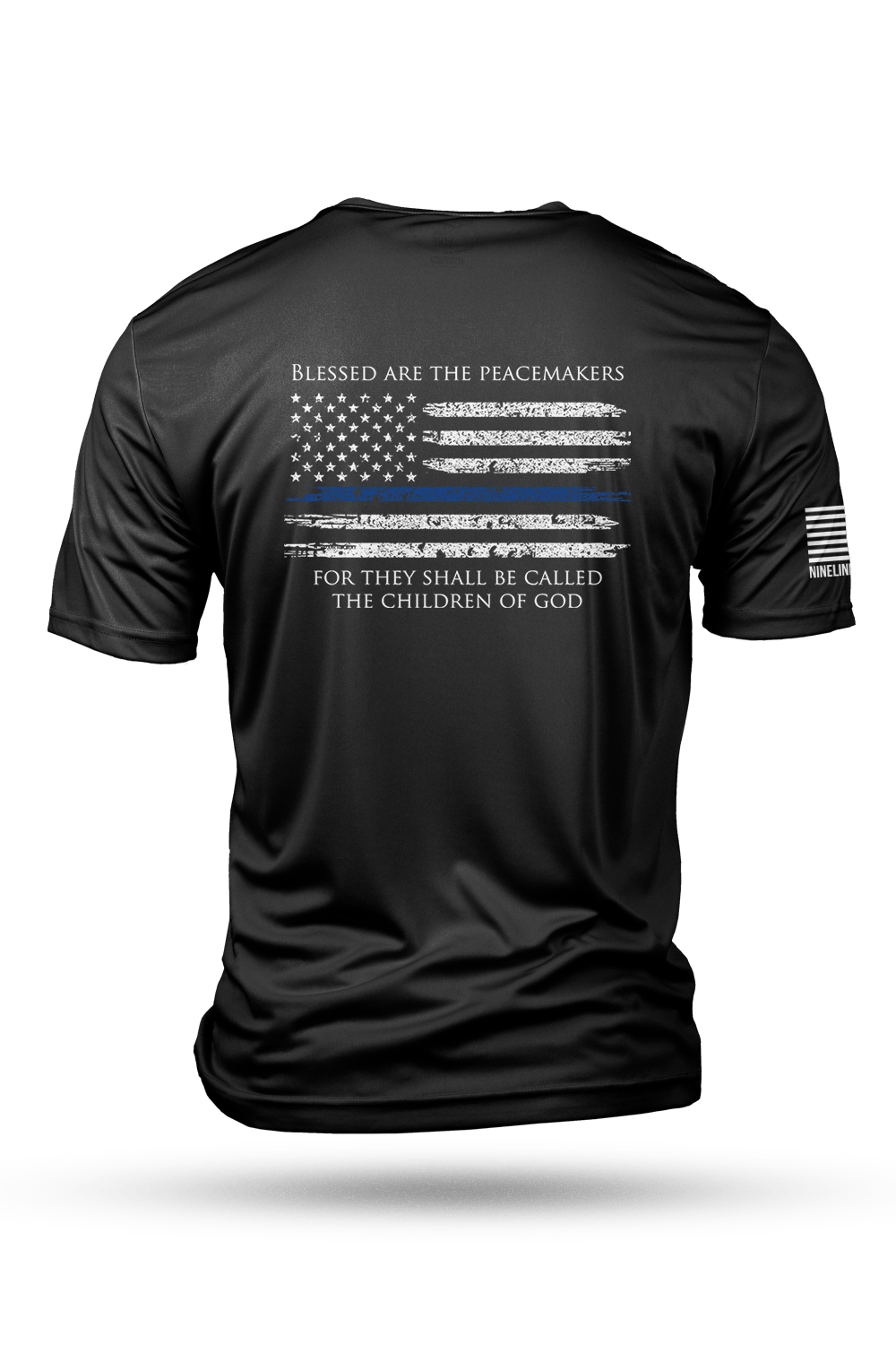 Men's Moisture Wicking T-Shirt - Thin Blue Line - Nine Line Apparel