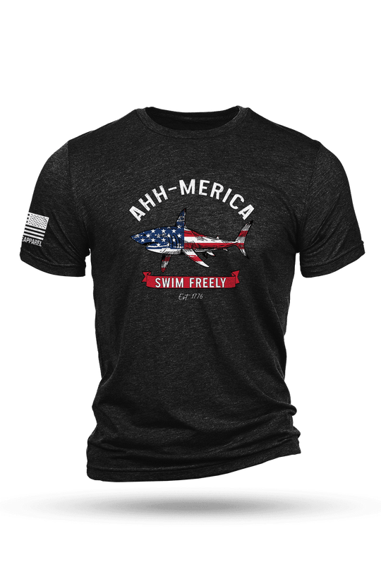 Men's Tri-Blend T-Shirt - AHH-MERICA - Nine Line Apparel
