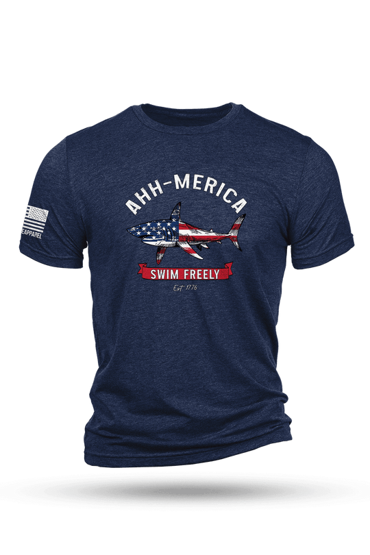 Men's Tri-Blend T-Shirt - AHH-MERICA - Nine Line Apparel