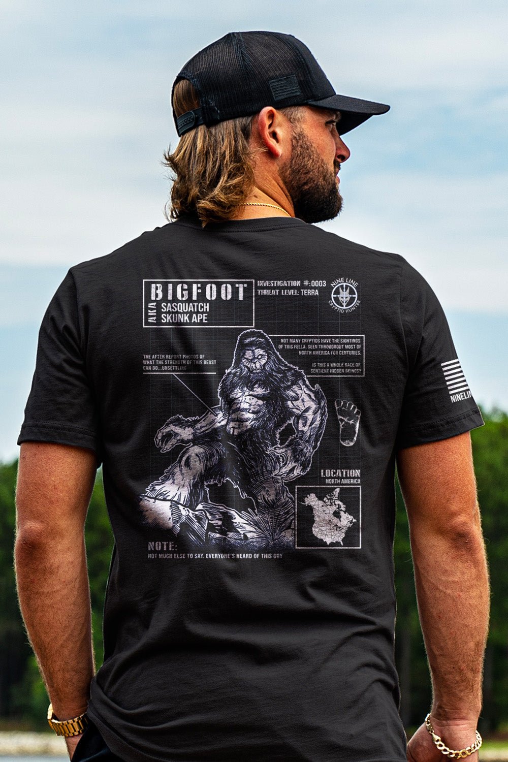 Men's Tri-Blend T-Shirt - Bigfoot (NLA Cryptid Hunters) - Nine Line Apparel