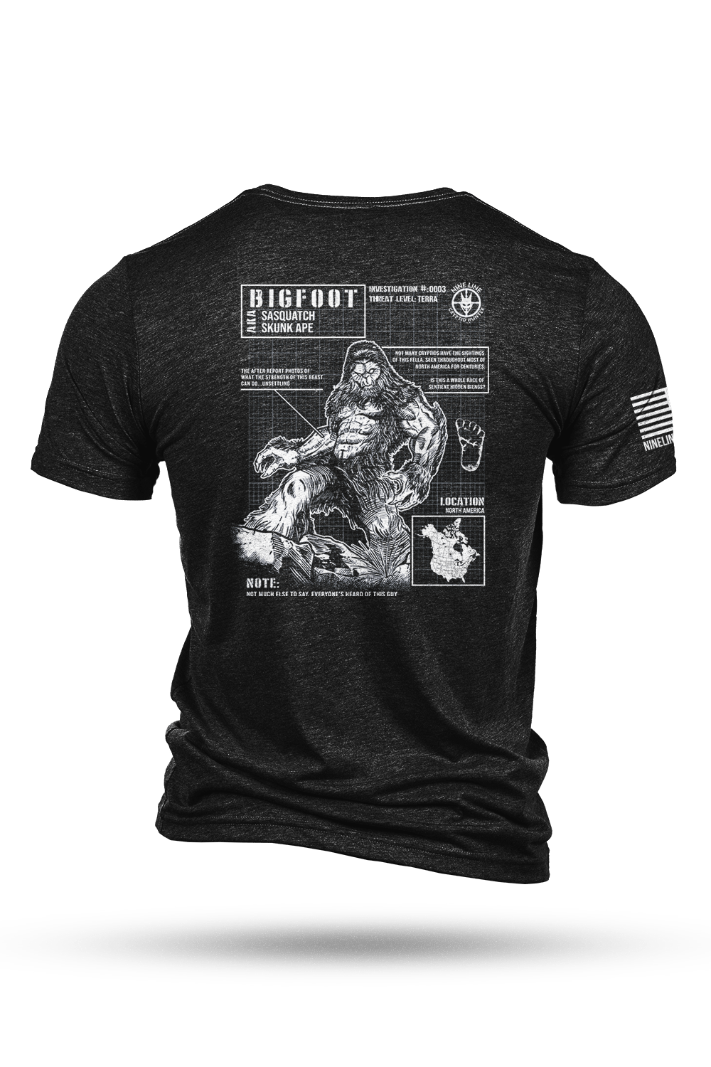 Men's Tri-Blend T-Shirt - Bigfoot (NLA Cryptid Hunters) - Nine Line Apparel