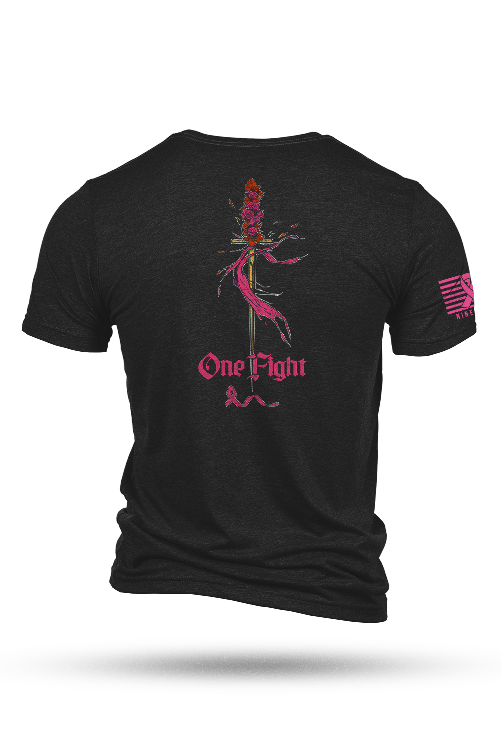 Men's Tri-Blend T-Shirt - Breast Cancer One Fight - Nine Line Apparel