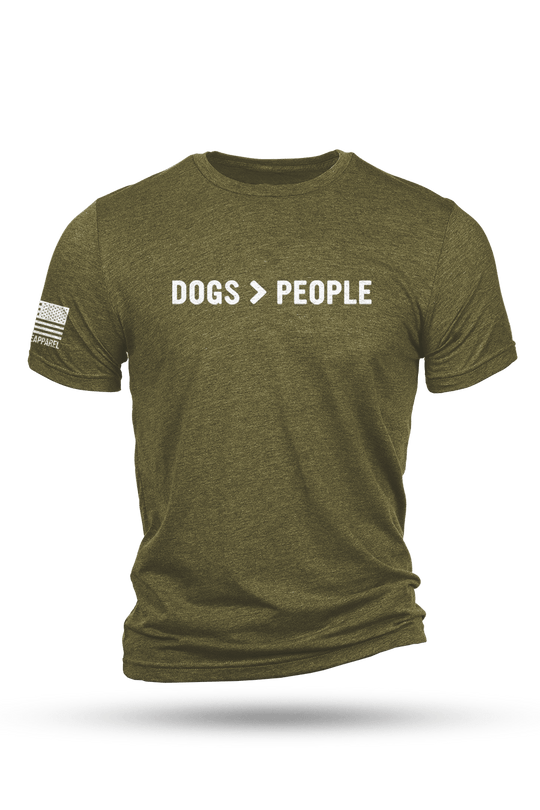 Men's Tri-Blend T-Shirt - Dogs>People - Nine Line Apparel