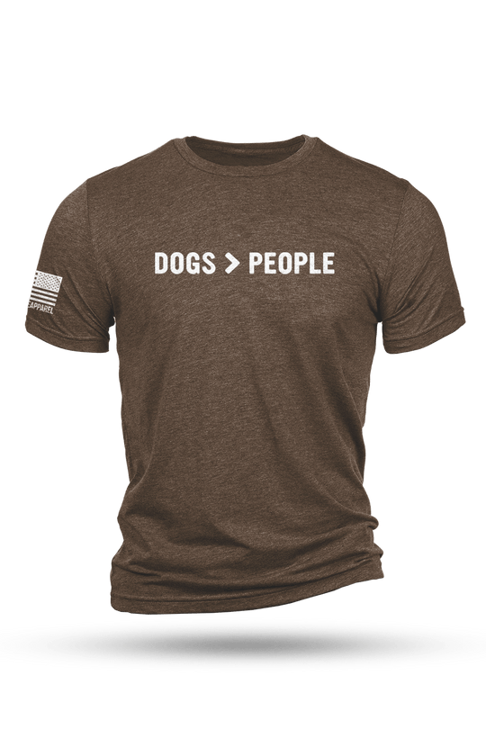 Men's Tri-Blend T-Shirt - Dogs>People - Nine Line Apparel
