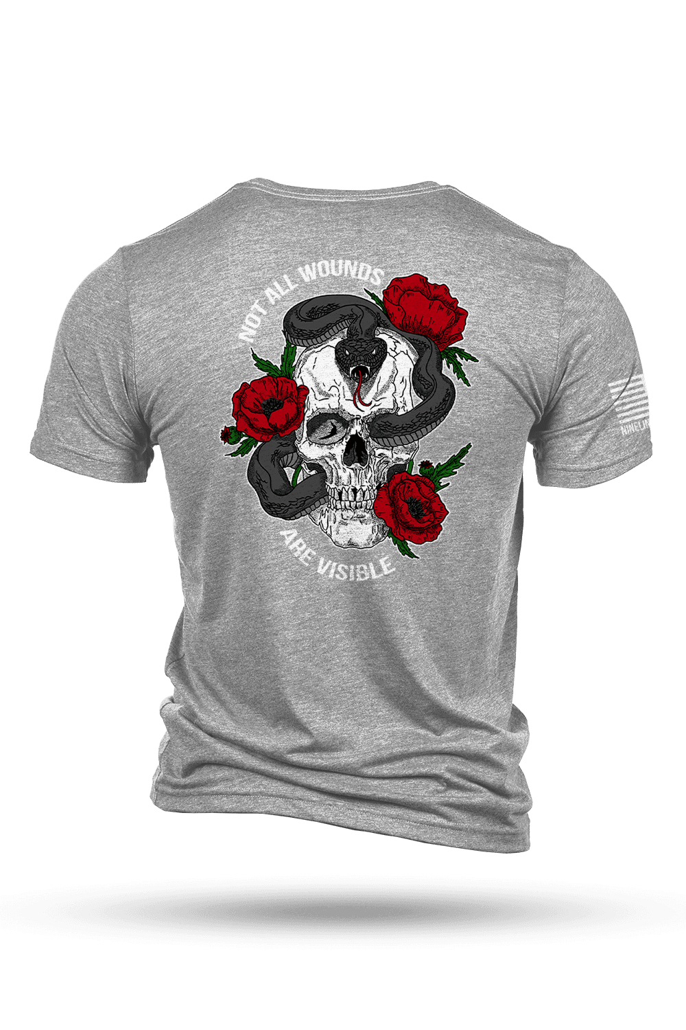 Men's Tri-Blend T-Shirt - Fight The War Within Skull - Nine Line Apparel