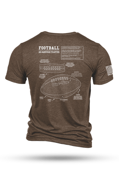 Men's Tri-Blend T-Shirt - FOOTBALL SCHEMATIC - Nine Line Apparel