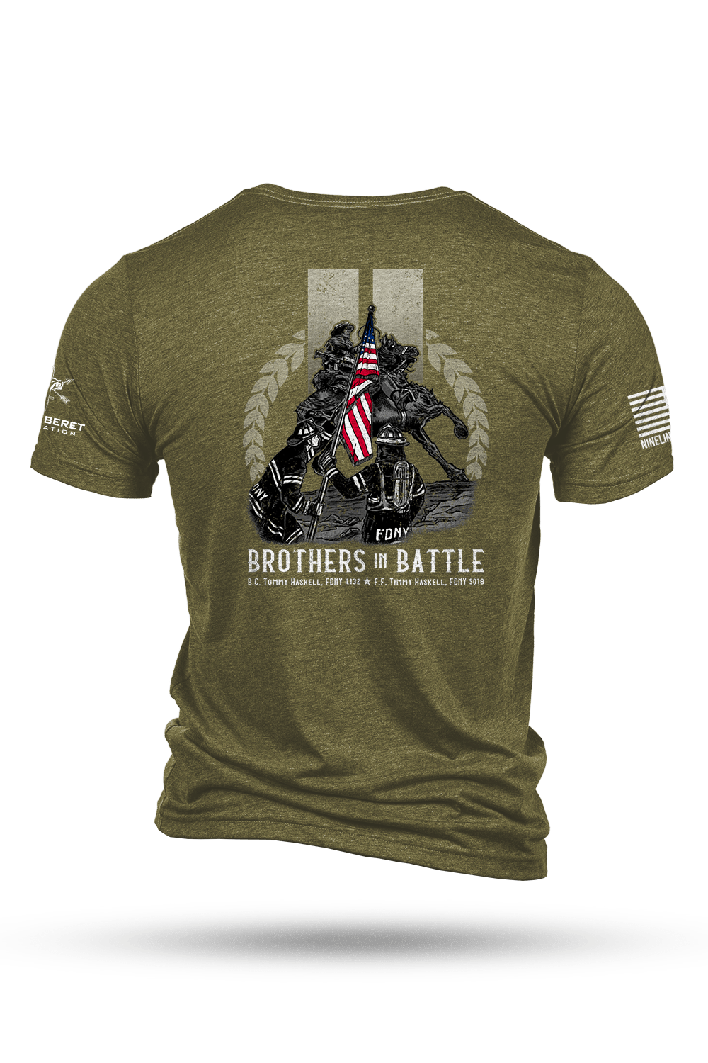 Men's Tri-Blend T-Shirt - Green Beret Foundation - Brothers in Battle - Nine Line Apparel