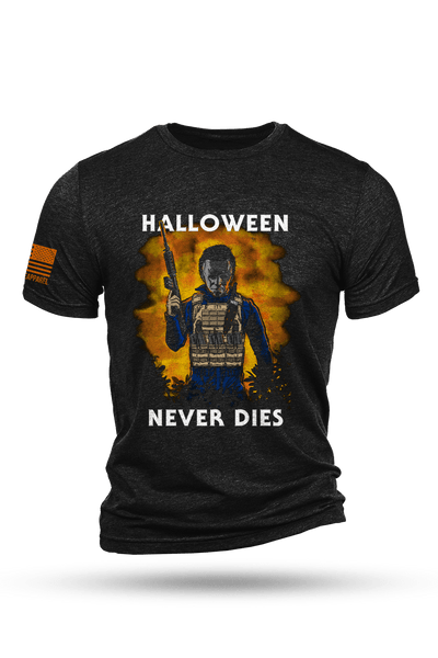 Men's Tri-Blend T-Shirt - Halloween Never Dies - Nine Line Apparel