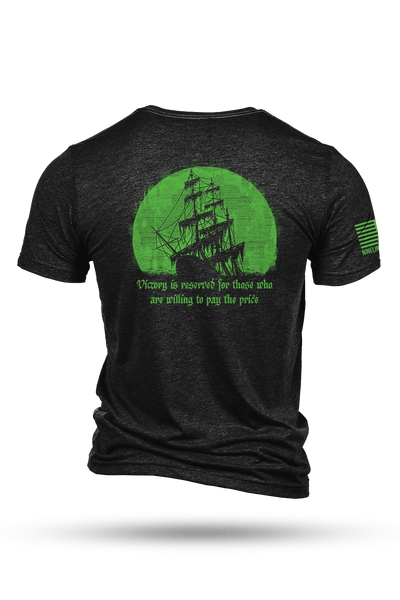 Men's Tri-Blend T-Shirt - NEON PIRATE SHIP - Nine Line Apparel
