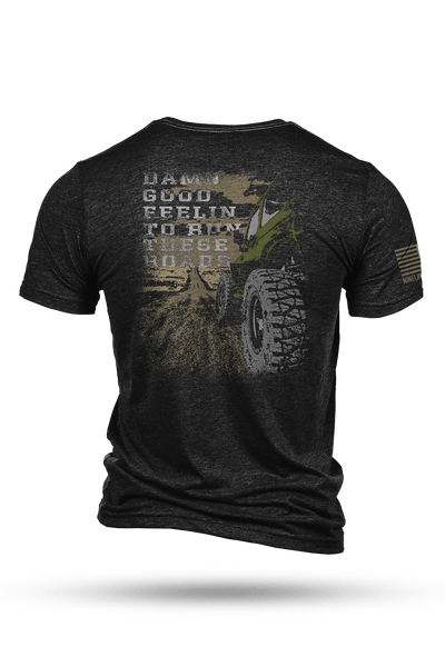 Men's Tri-Blend T-Shirt - RUN THESE ROADS - Nine Line Apparel
