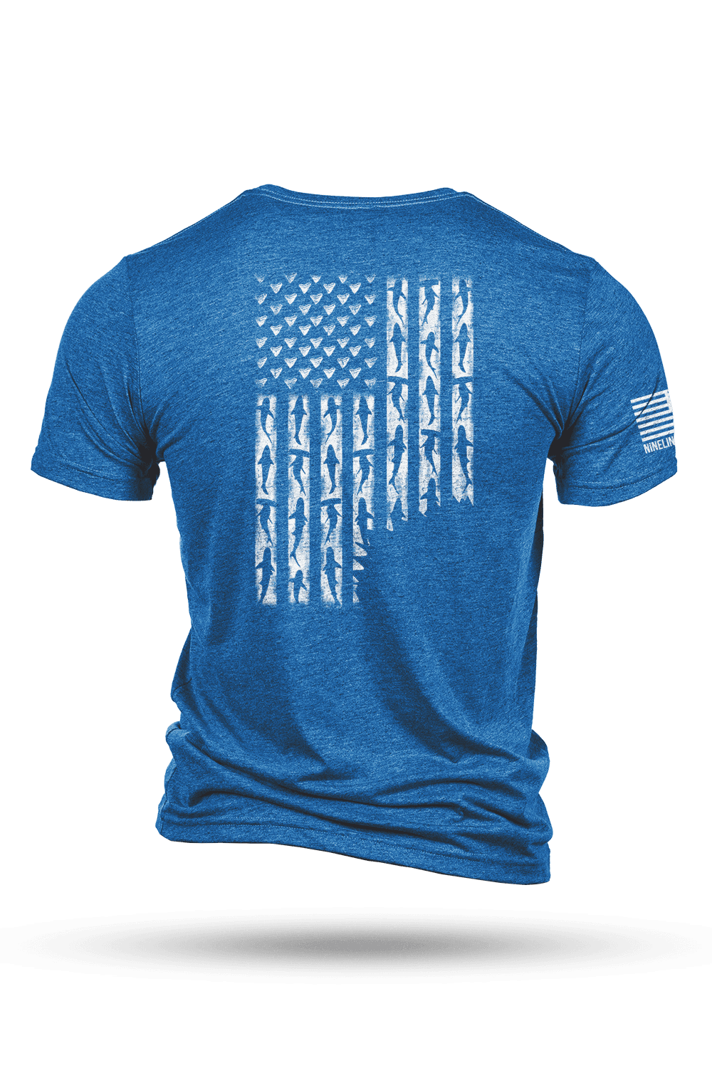 Men's Tri-Blend T-Shirt - SHARK FLAG - Nine Line Apparel