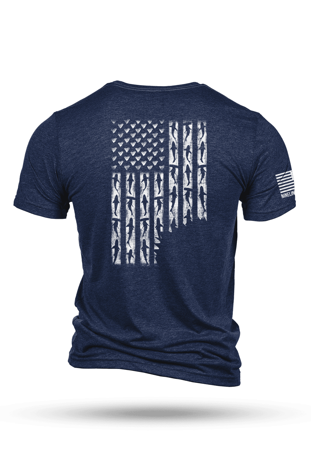 Men's Tri-Blend T-Shirt - SHARK FLAG - Nine Line Apparel