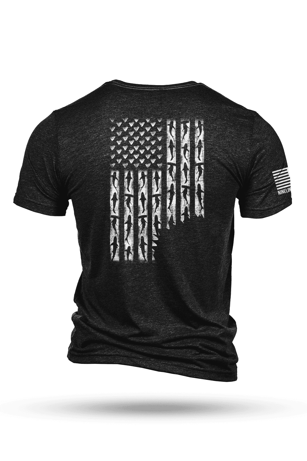 Men's Tri-Blend T-Shirt - SHARK FLAG - Nine Line Apparel