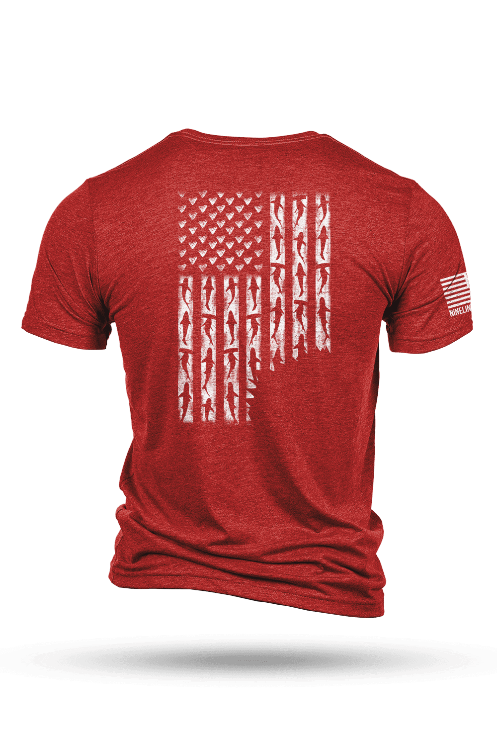 Men's Tri-Blend T-Shirt - SHARK FLAG - Nine Line Apparel