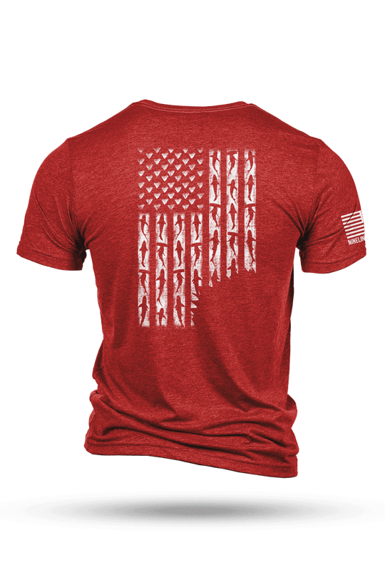 Men's Tri-Blend T-Shirt - SHARK FLAG - Nine Line Apparel