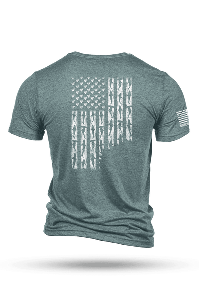 Men's Tri-Blend T-Shirt - SHARK FLAG - Nine Line Apparel