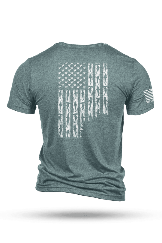 Men's Tri-Blend T-Shirt - SHARK FLAG - Nine Line Apparel